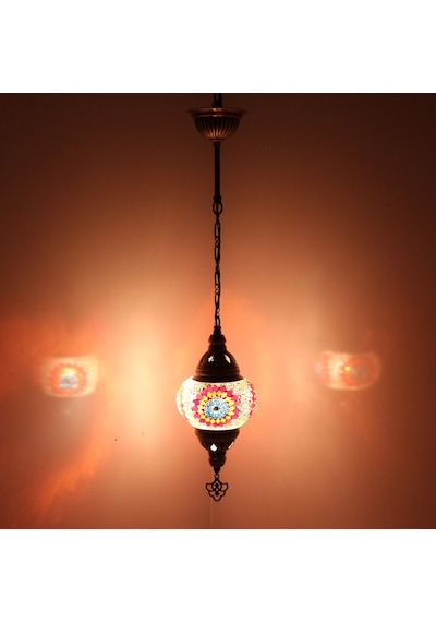 Dekoratif OTANTİK GECE LAMBASI TEKLİ SARKIT AVİZE EL YAPIMI