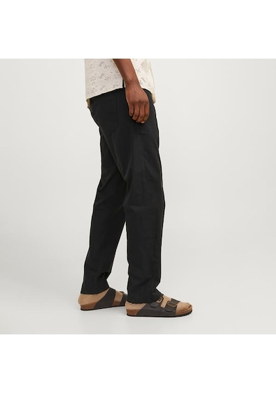 Jack&jones Jack Jones Pantolon Kane Summer Linen Blend Jogger Siyah