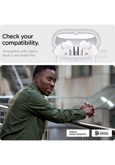 Galaxy Buds 3 Pro/buds 3 İle Uyumlu Kılıf Ultra Hybrid Jet White - Acs08431