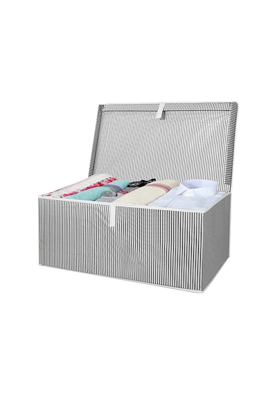 Kapaklı Çok Amaçlı Hurç Saklama Kutusu Organizer Mega Plus 70 X 40 X 30 Cm Gri