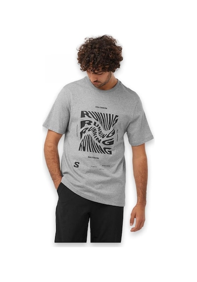 Salomon Lc2218800 Running Graphic Ss Tee M Gri Erkek T-shirt
