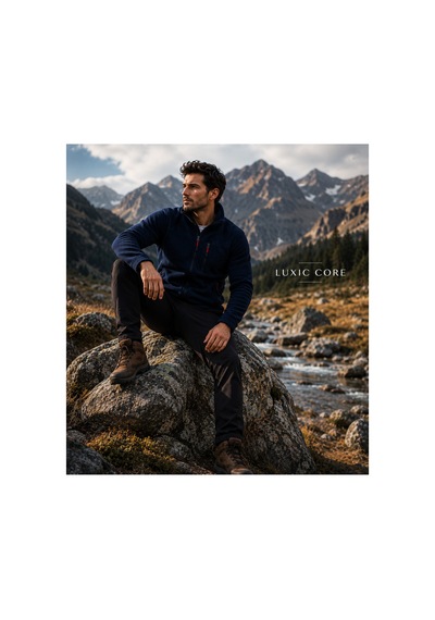 Luxıc Core Unisex Lacivert Polar Ceket Fermuarlı Soğuk Havalara Uygun, Rahat Ve Şık Tasarım