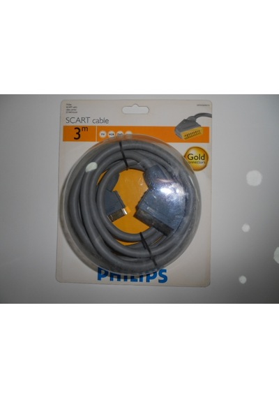 Philips Uyumlu Swv4543W Scart Scart 3 Metre Altin Uçlu Kablo