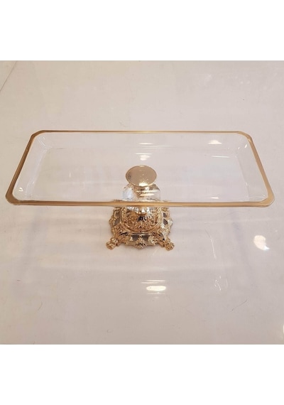 Atabey Home Döküm Ayaklı Yaldız Detaylı Servis Tabağı