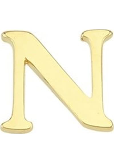Goldkupe 14 Ayar Altın N Harf Küpe 0,56 Gr-1372