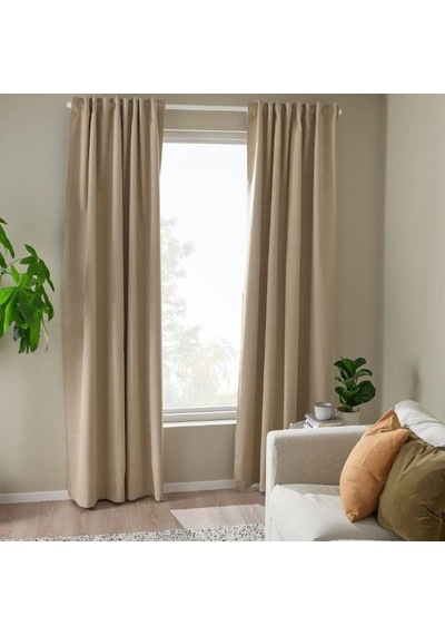 Ikea Rosenmandel Fon Perde 135x300 Cm Sarı-bej Sarı - Bej