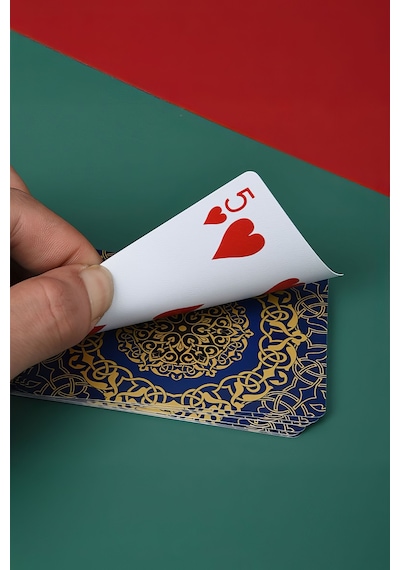 Mavi Jumbo Boy Pvc Plastik Su Geçirmez İskambil Poker Oyun Kağıdı Rd61mv
