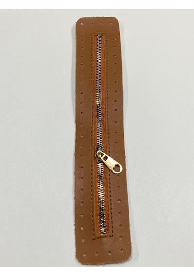 Karantuhafiye Derili Fermuar / Çanta Fermuarı / Kapak Fermuar 30 Cm Taba Taba