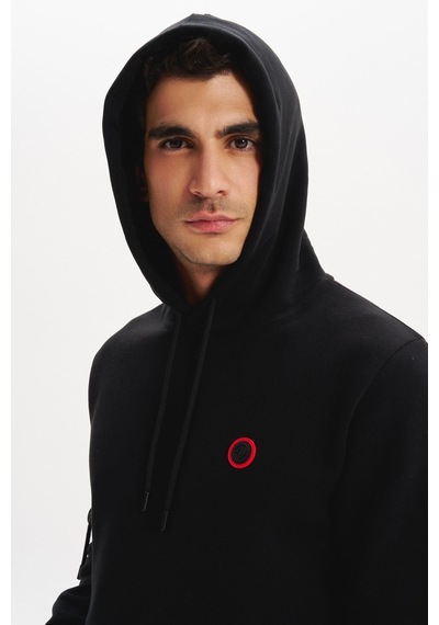 AR-MA Arma Erkek Regular Fit 3 İplik Şardonlu Kanguru Cepli Kapüşonlu Sweatshirt Pamuk Polyester Karışımı K30254629202 Siyah AR-MA Arma Erkek Regular Fit 3 İplik Şardonlu Kanguru Cepli Kapüşonlu Sweatshirt Pamuk Polyester Karışımı K30254629202 Siyah