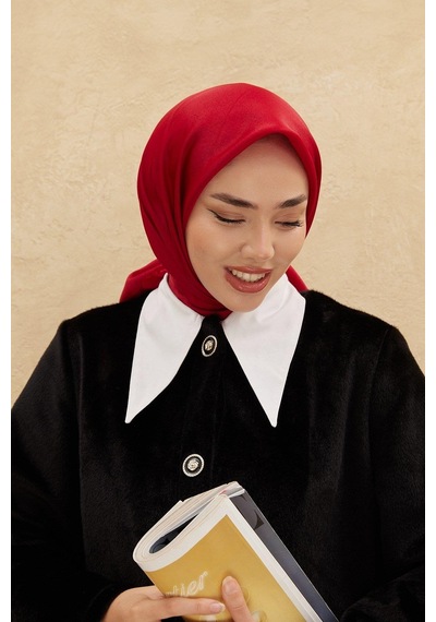 Silk Home Düz Shiny Eşarp - Bordo - Bordo