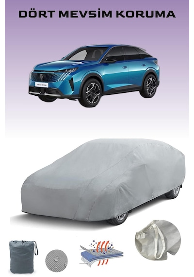 Gri Peugeot 3008 Suv Araba Brandası, Oto Örtüsü, Araba Çadırı Gri