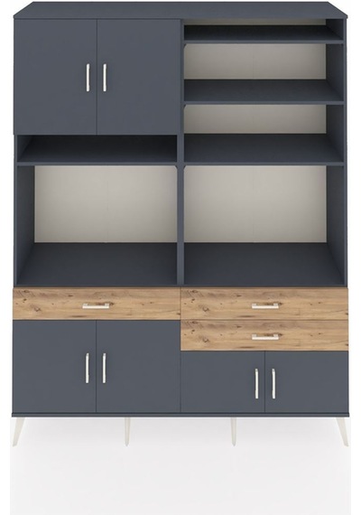 Hyperion Gardrop 10 Raflı 3 Çekmeceli 8 Kapaklı 176x44x221 Antrasit-antrasit/çam Antrasit/çam Hyperion Gardrop 10 Raflı 3 Çekmeceli 8 Kapaklı 176x44x221 Antrasit-antrasit/çam Antrasit/çam
