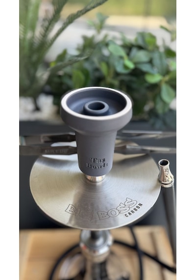 Mr.eds E24 Big Boss Pro Carbon Siyah Çelik Nargile Takımı & Taş Bowls Nargile Lülesi
