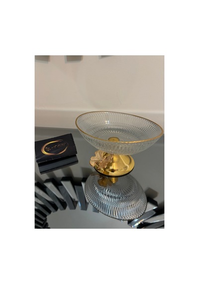 Gold Metal Ayaklı Kelebekli Yaldızlı Küçük Şekerlik, Lokumluk, Sunumluk Gold-metal-yaldız
