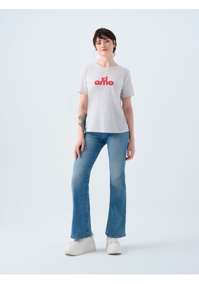 LOFT Regular Fit Kadın Tshirt K.kol Lf2039133 Q1.v1 Gri Melanj