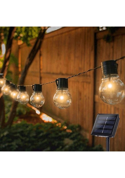 10 Led 3.5 Metre Güneş Enerjili Su Geçirmez 8 Mod Led Bahçe Teras