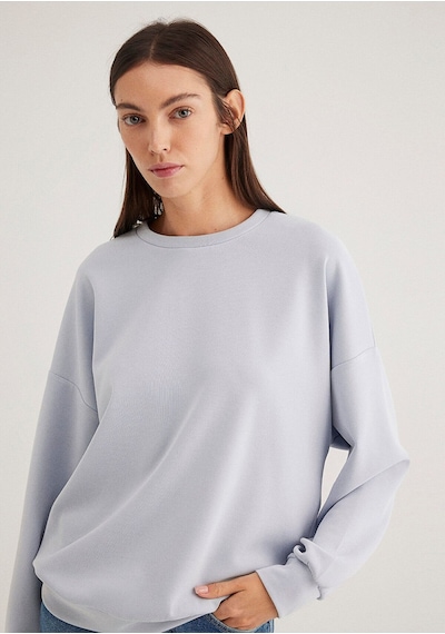 Mavi Kadın Oversize Sweatshırt Halogen Blue 168837-89201 Mavi