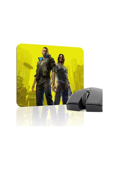 Cyberpunk 2077 Kaymaz Dikişli Kauçuk Oyuncu Mousepad V1 - 22x18 Gaming Mouse Pad Fare Altlığı