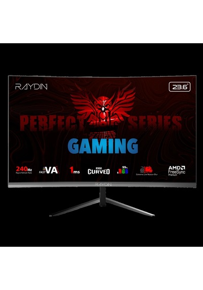 Raydın Mm24rfa-240hz, 23.6", 1ms, 240hz, Full Hd, Hdmı, Dp, Hoparlör, Va Led, R1650 Curved, Frameles