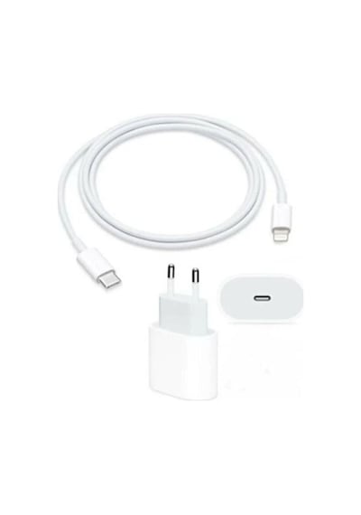 Pd20l Apple İphone Uyumlu Hızlı Şarj Ale Seti Adaptör+kablo Type-c Çıkışlı Adaptor Type-c-lightning