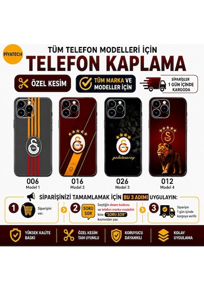 Taraftar Telefon Kaplaması  Tüm Modeller İçin Marka ve Model Belirtiniz