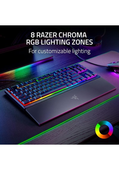 Ornata V3 Tenkeyless - Kompakt Düşük Profil Oyun Klavyesi Meka-membran Anahtarlar, Özel Medya Tuşları, Manyetik Y