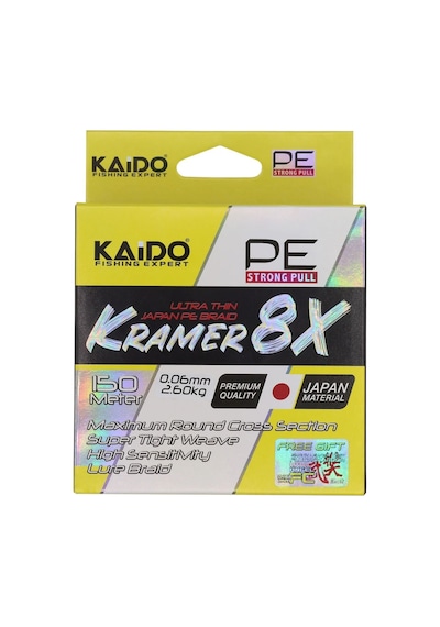 Kaido Kramer Japan 8x Braid 150 Mt Lime Green 0,12 Mm