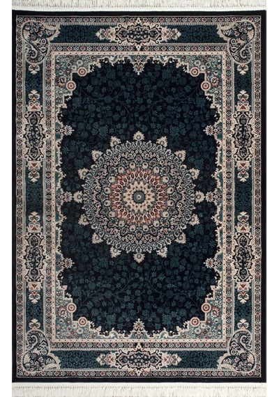 Amasra Mavi Halı Modern Dokuma Halı Yumuşak Oturma Odası Salon Ço Mavi