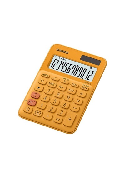 Casio Ms-20uc-rg 12 Hane Turuncu Masa Üstü Hesap Makinesi Beyaz