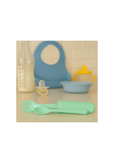 Wee Baby Çatal Kaşık Saklama Kabı Yeşil