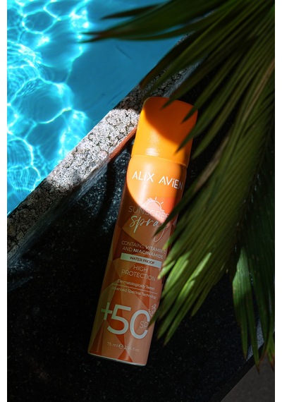 Spf50+ Yüksek Koruma Etkili C Vitaminli Suya Dayanıklı Güneş Koruyucu Sprey - Sunscreen Spray 75 Ml