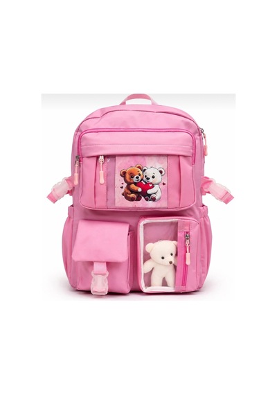 Lilymoon Sevimli Dostlar Serisi Ayıcıklı Okul Çantası Pembe