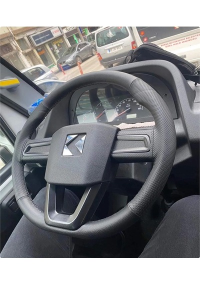 Dikişli Direksiyon Kılıfı Damarlı Noktalı Deri Siyah Dikişli Karsan Jest Son Kasa Için