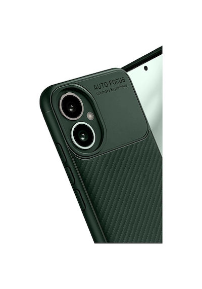 Honor 400 Kılıf Auto Focus Karbon Kapak - Koyu Yeşil