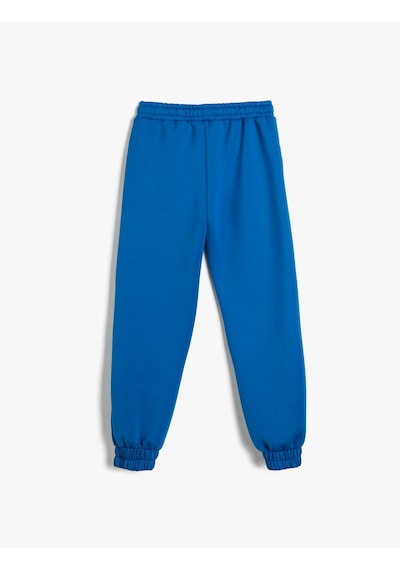 Koton Jogger Eşofman Altı Cep Detaylı Beli Bağlamalı Saks 5wkb40111tk Saks Mavi