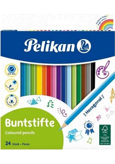 Kuru Boya 24 Renk Karton Kutu 1 Paket Tam Boy Kuru Boya Kalemi Canlı Renkler Yumuşak Uçlu Renkli Boya Kalemleri Çok Renkli