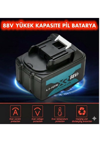 Bohrer 88vf Güçlü 10 Pilli Batarya Şarjlı Akülü Dal Budama Matkap Hilti Taşlama 3.0ah 3000mah