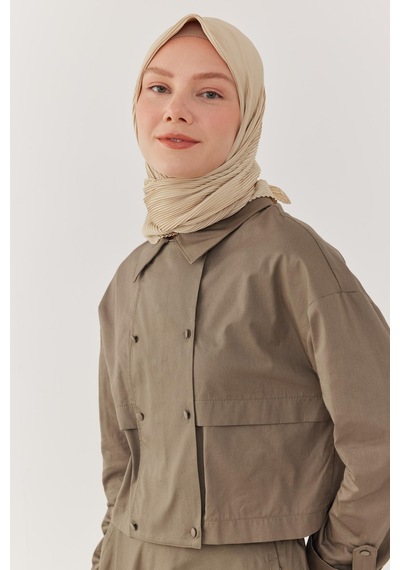 Mirsoy Scarf Piliseli Eşarp - Krem Krem