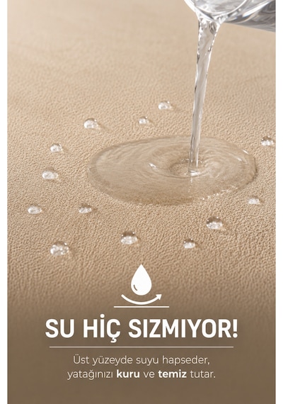Formeya Pamukkale Kahve Mikro Fitted Sıvı Geçirmez Yatak Koruyucu  TekKişilik  Alez