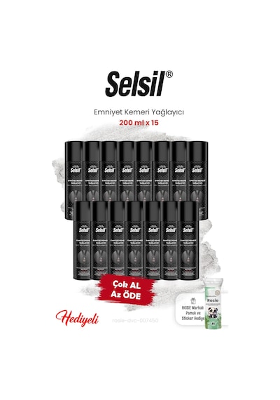 Selsil 200 Ml 15'li Emniyet Kemeri Yağlayıcı Ve Rosıe
