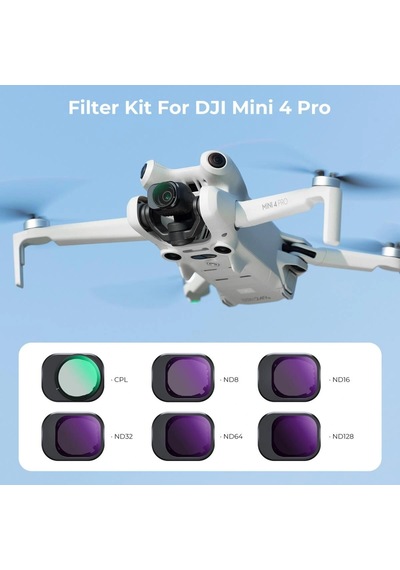 K&f Djı Mini 4 Pro Filtre Kiti 6'lı Paket Cpl + Nd8 + Nd16 + Nd32 + Nd64 + Nd128