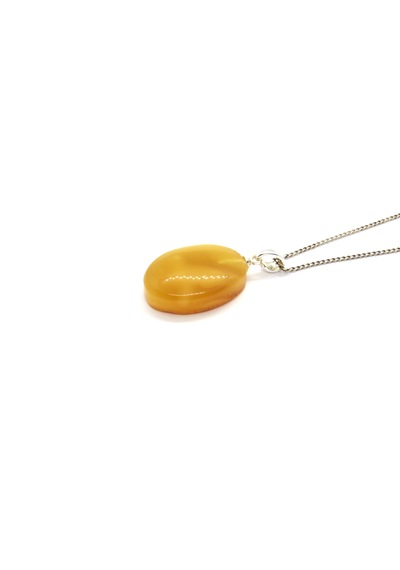 Ambergold Kehribar Gümüş Kolye Ucu Damla Kehribardan Kly0554