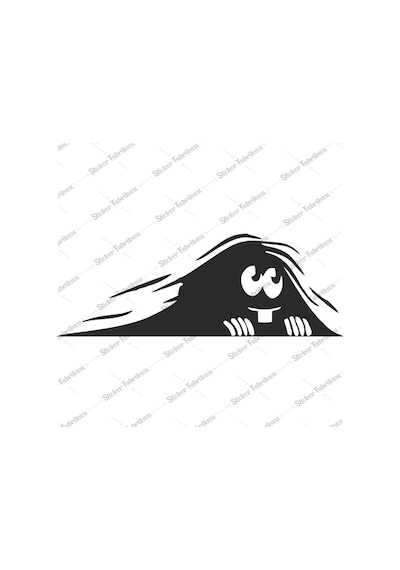 Bagajdan Bakan Gölge Göz Gözler Sticker 00676