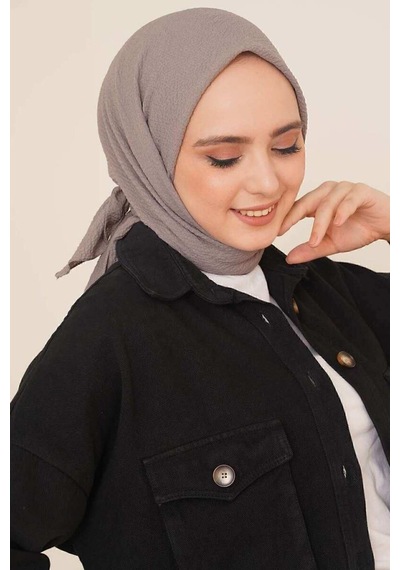 Seva Kadın Testtür Mio Caz Eşarp Hijap Modeli Gri