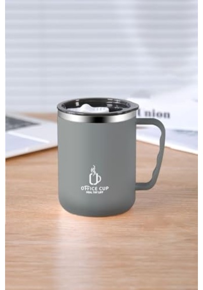304 L Çelik Gri 500 Ml Kahve El Termos Kupa Mug Cin557gr Çok Renkli