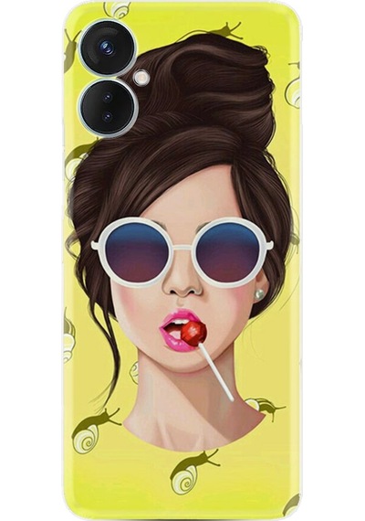 Tecno Camon 19 Neo Kilif Resimli Silikon Lollipop Woman 1416 566403536