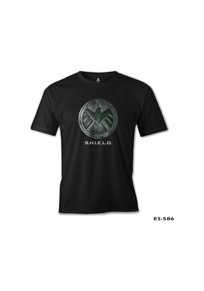S.H.I.E.L.D Siyah Erkek Tshirt