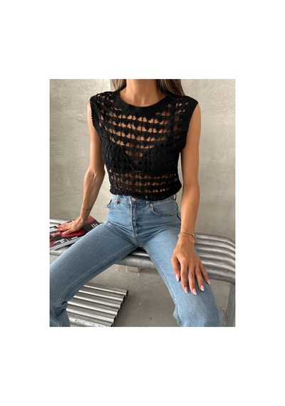 Verymoda Triko Yelek Vmd0026 Siyah