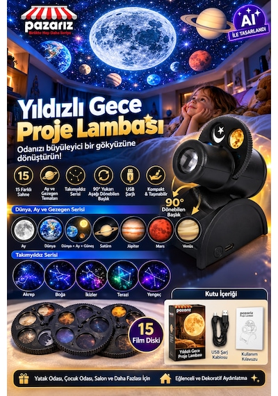Yıldızlı Gece Proje Lambası 15 Sahne Hd Led Yıldız Projektör Usb Şarjlı Ay Gezegen Dünya Takımyıldız Projeksiyon Gece Lambası Dekoratif Masa Lambası 15 Film Diskli Salon Yatak Odası Aydınlatma Siyah Yıldızlı Gece Proje Lambası 15 Sahne Hd Led Yıldız Projektör Usb Şarjlı Ay Gezegen Dünya Takımyıldız Projeksiyon Gece Lambası Dekoratif Masa Lambası 15 Film Diskli Salon Yatak Odası Aydınlatma Siyah
