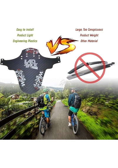 Asistan Drox Çamurluk Mtb Bisiklet Çamurluk Trekking Ön Veya Arkaya Takılabilir Mor Renk Siyah - Gri